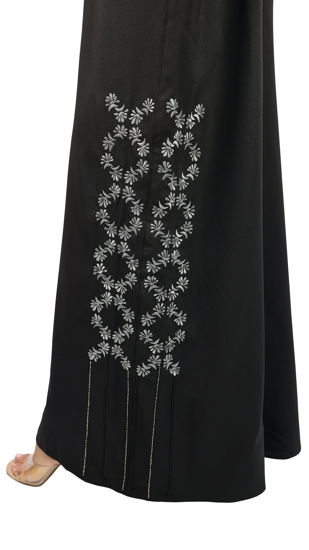 Elegant Coat Style With Beads Abaya