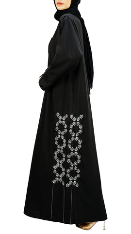 Elegant Coat Style With Beads Abaya