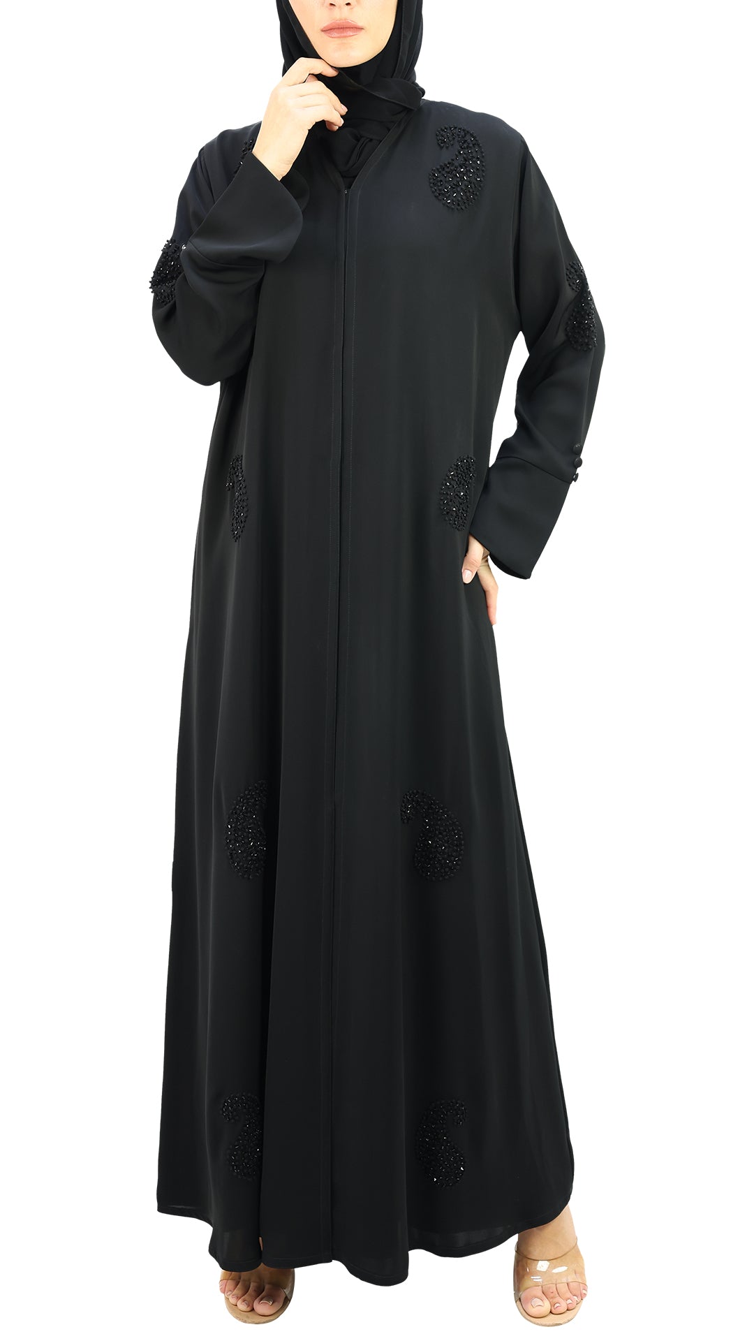 Elegant Handwork Beads Abaya