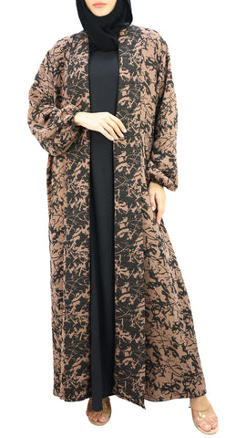 Elegant Kimono Front Open Reversible with Inner Dress Abaya