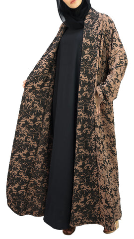 Elegant Kimono Front Open Reversible with Inner Dress Abaya