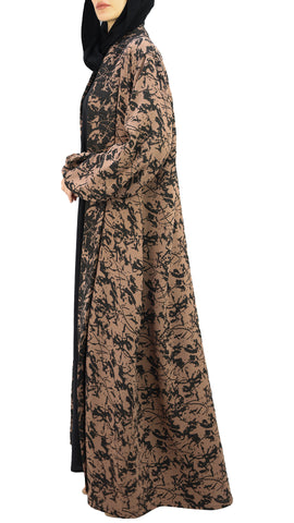 Elegant Kimono Front Open Reversible with Inner Dress Abaya