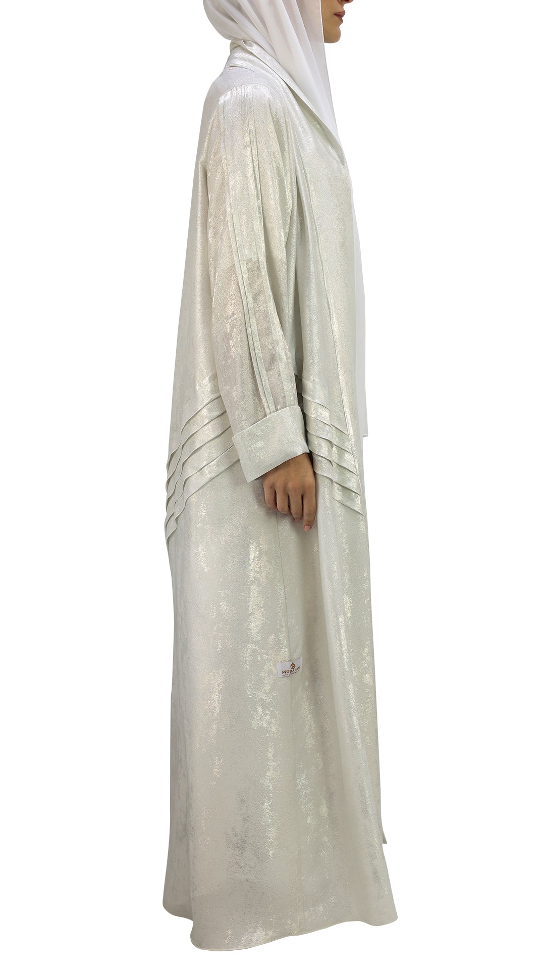 Elegant Kimono Self Open Textured with Inner Dress Abaya