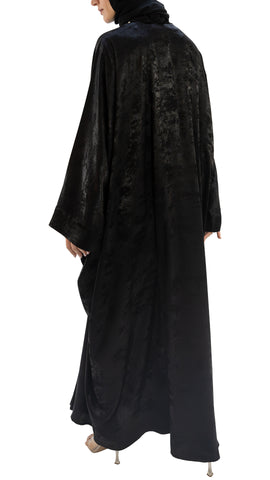 Premium Korean light weight crepe front closed batwing draped abaya